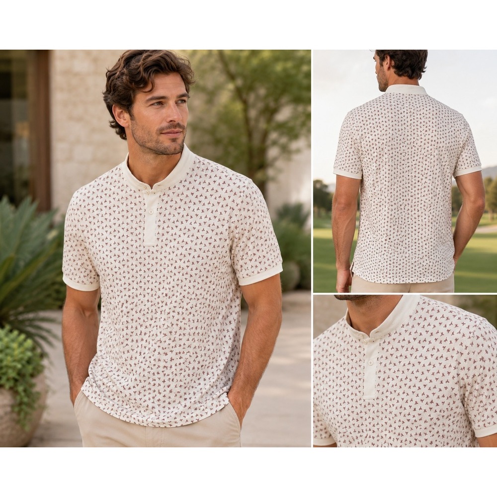 NWOT Mantra Men's Origami Catalyst Polo Golf Performance Athletic Shirt M